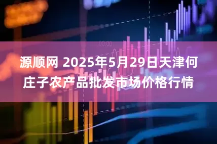 源顺网 2025年5月29日天津何庄子农产品批发市场价格行情