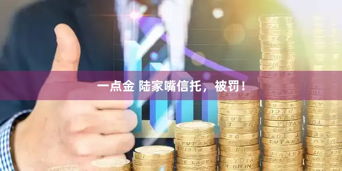 一点金 陆家嘴信托，被罚！